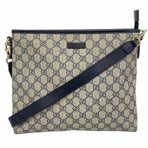 Gucci GG Supreme Shoulder Bag 388924 Navy Women's